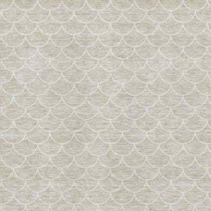 HomeRoots 8' X 10' Beige and Ivory Geometric Area Rug – Washable, UV Protected, Perfect for Busy Homes! 674141