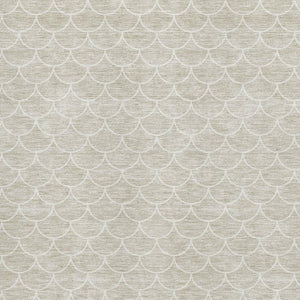 HomeRoots 10' X 14' Beige & Ivory Geometric Washable Area Rug - UV Protected, Stain Resistant for Family Spaces 674143