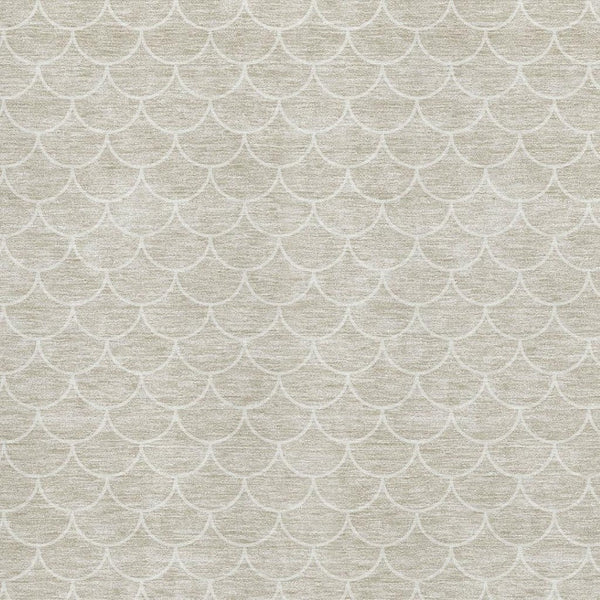 HomeRoots 10' X 14' Beige & Ivory Geometric Washable Area Rug - UV Protected, Stain Resistant for Family Spaces 674143