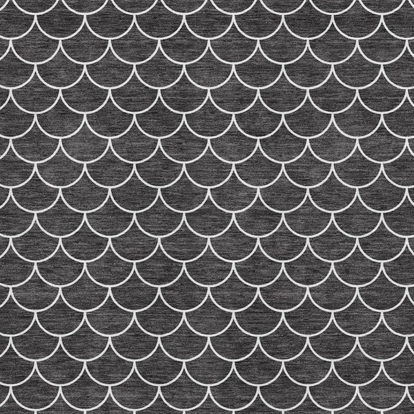 HomeRoots 10' Black And Ivory Geometric Washable Area Rug - Durable, Stylish, UV Protected for High-Traffic Spaces 674149