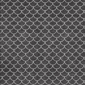 HomeRoots 10' Black And Ivory Geometric Washable Area Rug - Durable, Stylish, UV Protected for High-Traffic Spaces 674149