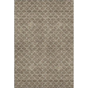 HomeRoots 10' Brown & Ivory Geometric Washable Area Rug - UV Protection, Stain Resistant, Perfect for Kids & Pets! 674161