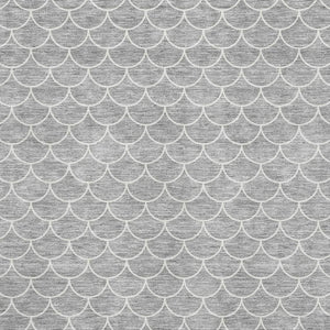 HomeRoots 5' X 8' Gray And Ivory Geometric Area Rug – Durable, Washable, UV Resistant for Homes with Kids & Pets 674163