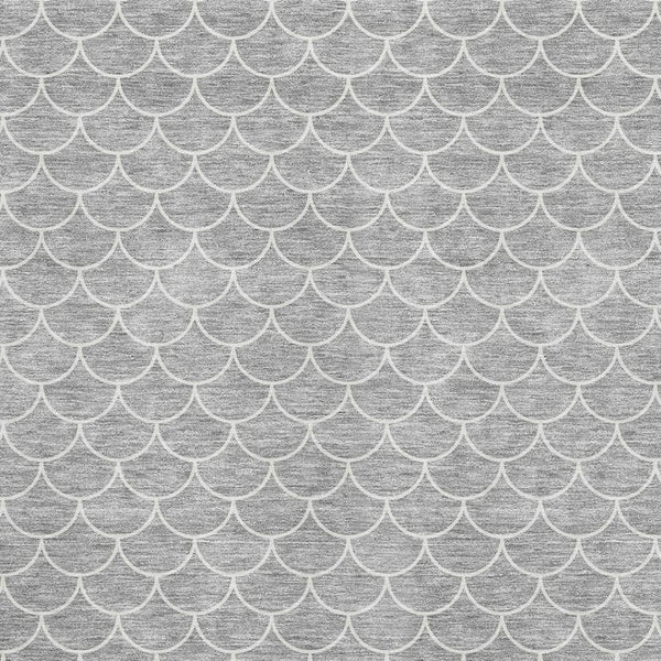 HomeRoots 9' X 12' Gray And Ivory Geometric Area Rug – Stylish, Washable, UV-Protected for Family Homes 674166