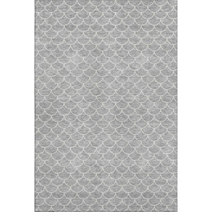 HomeRoots 10' X 14' Gray & Ivory Geometric Area Rug - Washable, UV-Protected, Durable, Modern Design for Homes 674167
