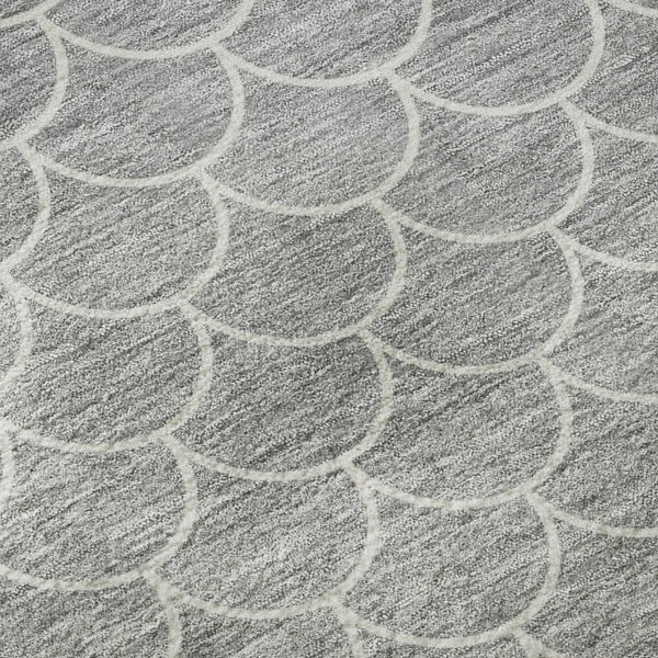 HomeRoots 10' X 14' Gray & Ivory Geometric Area Rug - Washable, UV-Protected, Durable, Modern Design for Homes 674167
