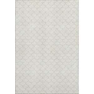 HomeRoots 8' X 10' Stylish Ivory & Beige Geometric Washable Area Rug with UV Protection for High-Traffic Rooms 674177