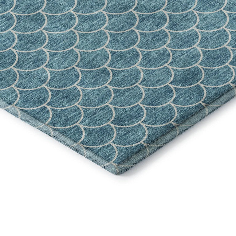 8 Ft Round Geometric Polyester Rug Washable Uv Resistant for Modern Living Spaces