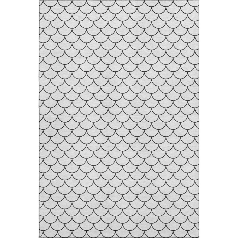 HomeRoots 5' x 8' Modern Geometric Washable Area Rug with UV Protection – Durable, Stylish, and Easy Care! 674199