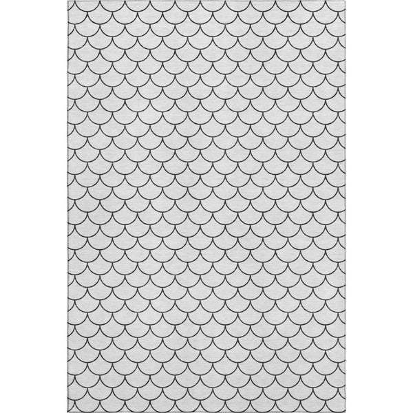 HomeRoots 5' x 8' Modern Geometric Washable Area Rug with UV Protection – Durable, Stylish, and Easy Care! 674199