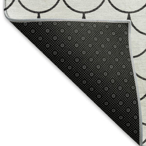 HomeRoots 5' x 8' Modern Geometric Washable Area Rug with UV Protection – Durable, Stylish, and Easy Care! 674199