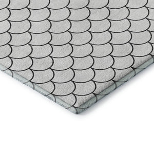 HomeRoots 5' x 8' Modern Geometric Washable Area Rug with UV Protection – Durable, Stylish, and Easy Care! 674199