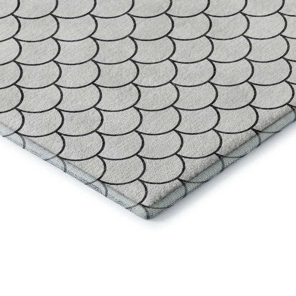 HomeRoots 5' x 8' Modern Geometric Washable Area Rug with UV Protection – Durable, Stylish, and Easy Care! 674199