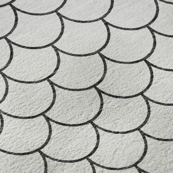 HomeRoots 5' x 8' Modern Geometric Washable Area Rug with UV Protection – Durable, Stylish, and Easy Care! 674199
