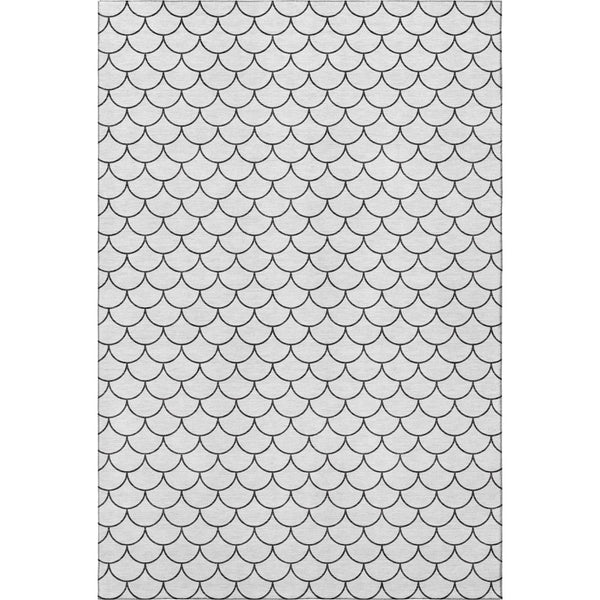HomeRoots 5' x 8' Modern Geometric Washable Area Rug with UV Protection – Durable, Stylish, and Easy Care! 674199