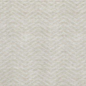 HomeRoots 10' X 14' Beige And Ivory Chevron Area Rug - Washable, UV Protected, Stylish, Durable & Stain Resistant 674221