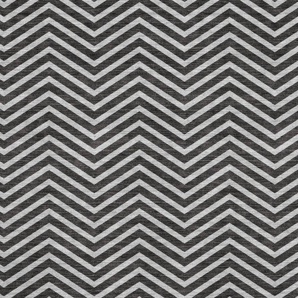 HomeRoots 5' X 8' Black And Ivory Chevron Area Rug – Washable, UV-Protected, Stain-Resistant, Stylish Design! 674223