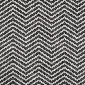 HomeRoots 8' X 10' Black And Ivory Chevron Area Rug - Stylish, Washable, UV-Protected & Perfect for Busy Homes 674225