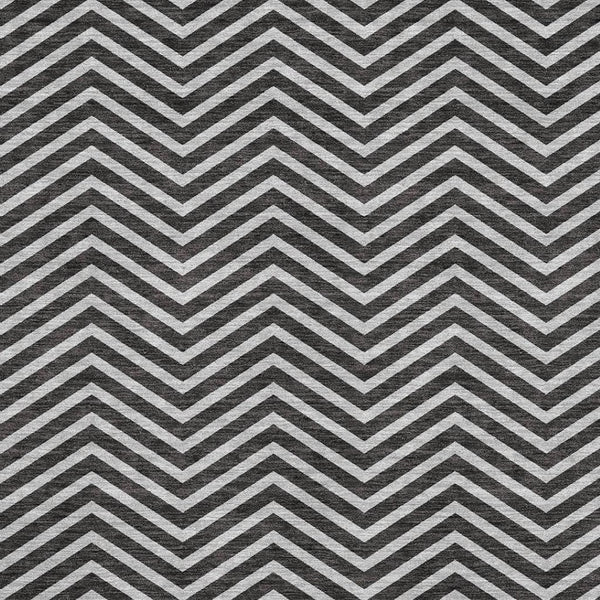 HomeRoots 8' X 10' Black And Ivory Chevron Area Rug - Stylish, Washable, UV-Protected & Perfect for Busy Homes 674225