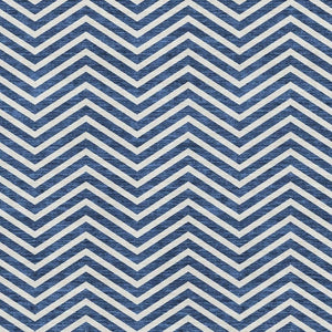 HomeRoots 9' X 12' Blue And Ivory Chevron Area Rug - Stylish, Washable, UV-Protected, Perfect for Busy Homes 674232