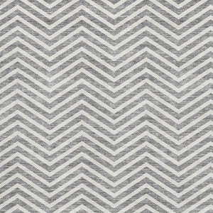 HomeRoots 5' X 8' Gray Chevron Area Rug – Washable, UV-Protected, Stain-Resistant for High-Traffic Homes 674241