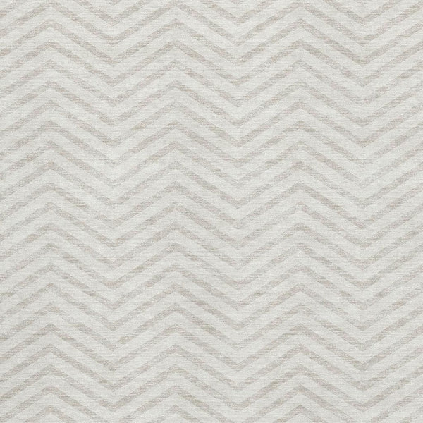 HomeRoots 5' X 8' Ivory and Beige Chevron Area Rug - Stylish, Washable, UV-Protected for Everyday Living Spaces 674253