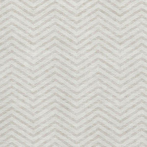 HomeRoots 10' X 14' Ivory And Beige Chevron Area Rug - Modern, Washable, UV-Protected, Perfect for Family Spaces! 674257