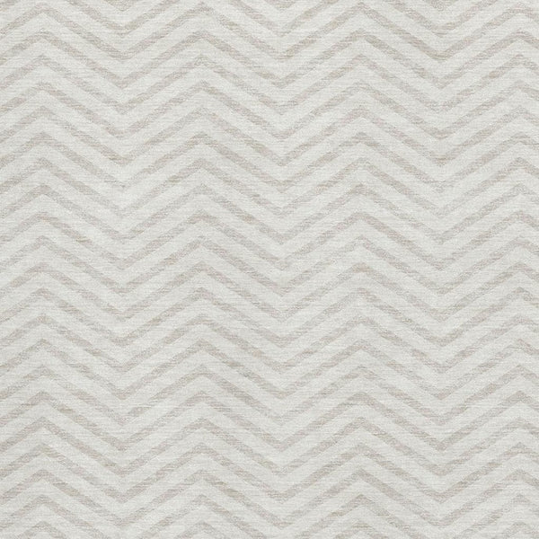 HomeRoots 10' X 14' Ivory And Beige Chevron Area Rug - Modern, Washable, UV-Protected, Perfect for Family Spaces! 674257
