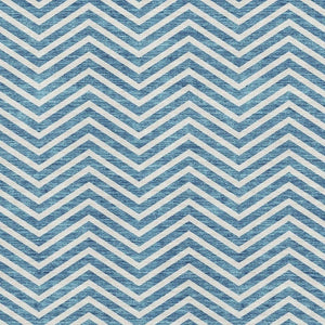 HomeRoots 5' X 8' Teal Chevron Area Rug - Washable, UV Protected, Durable Design for High-Traffic Family Spaces 674271