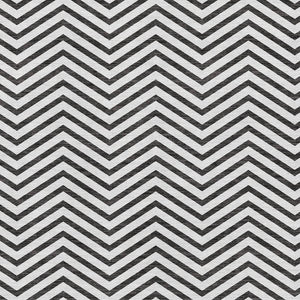 HomeRoots 8' X 10' Washable Black and White Chevron Area Rug - Durable, UV-Protected, Perfect for Any Space 674279