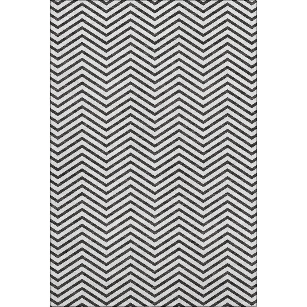 HomeRoots 9' X 12' Modern Chevron Area Rug - Washable, Stain-Resistant, UV Protected for Stylish Spaces 674280