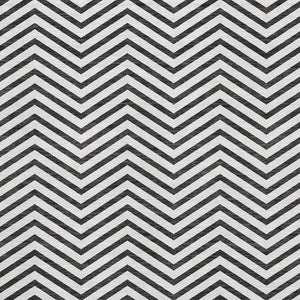 HomeRoots 10' X 14' Stylish White and Black Chevron Area Rug – Durable, Stain Resistant, UV Protected for Easy Care 674281