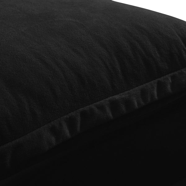 English Elm Modular U-shape Chenille Cloud Sectional with Sculptural Sailboat Arms Six Seats Black W3163S00127