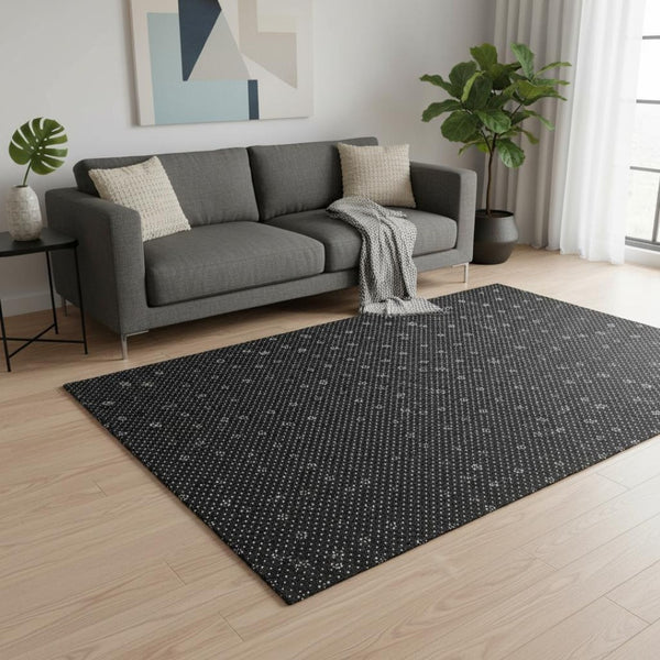 HomeRoots 5' X 8' Denim Blue & Ivory Plaid Washable Area Rug with UV Protection for Stylish, Everyday Living 674307