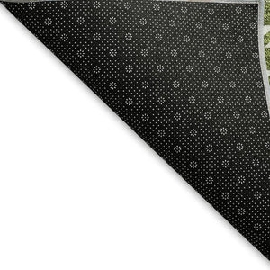 HomeRoots 5' X 8' Green and Ivory Plaid Area Rug - Durable, Washable, UV-Protected for Stylish Everyday Living 674319