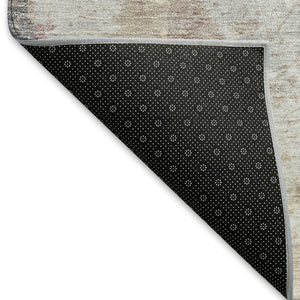 HomeRoots 10' Ivory Beige & Gray Damask Area Rug - Washable, UV-Protected, Durable Style for High-Traffic Spaces 674371