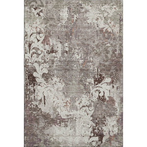 HomeRoots 10' X 14' Taupe Beige & Gray Damask Area Rug - Washable, UV Protected, Perfect for Busy Homes! 674377