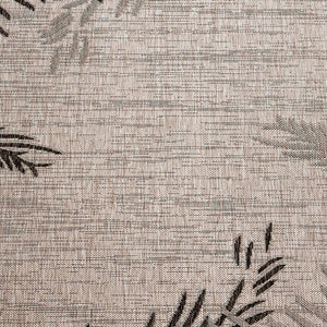 HomeRoots Floral Round Rug - Tropical-Inspired, Machine Washable, Stain-Resistant, Non-Slip for High-Traffic Areas 674393