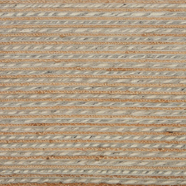 HomeRoots Wool Hand-Braided Striped Area Rug - Cozy Coastal Charm with Softness, Durability & Style for Any Room 674432
