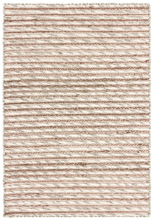 HomeRoots Wool Hand-Braided Striped Area Rug - Cozy Coastal Charm with Softness, Durability & Style for Any Room 674432