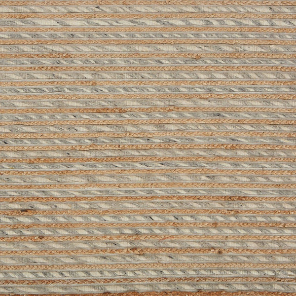 HomeRoots Wool Hand-Braided Striped Area Rug - Cozy Coastal Charm with Softness, Durability & Style for Any Room 674432