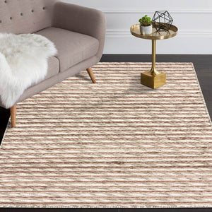 HomeRoots Wool Hand-Braided Striped Area Rug - Cozy Coastal Charm with Softness, Durability & Style for Any Room 674432