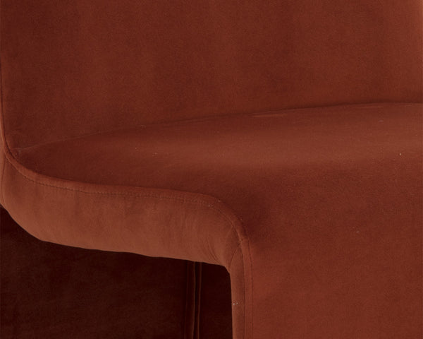 Sunpan Cascata Dining Chair - Modern Elegance with Intriguing Silhouette for Your Stylish Dining Space Meg Rust