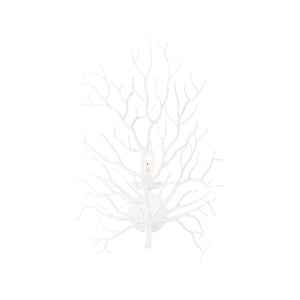 Wildwood Cora Sculptural Wall Sconce With Cast-Iron Branch Silhouette, Soft White Finish For Artful Shadowing 67451