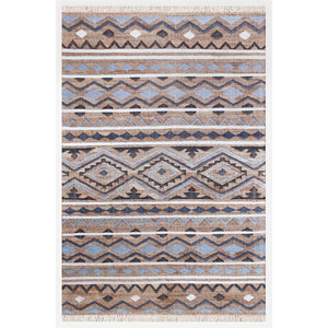 HomeRoots Jute Hand-Woven Geometric Area Rug - Unique Artisan Crafted Natural Fiber Decor for Modern Spaces 674540