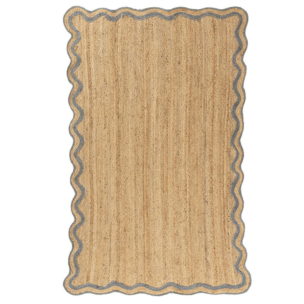 HomeRoots Jute Hand-Braided Area Rug - Natural Bohemian Charm, Durable Texture, Non-Slip Backing, 93x117 Inches 674580