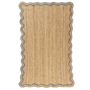 HomeRoots Jute Hand-Braided Area Rug - Natural Bohemian Charm, Durable Texture, Non-Slip Backing, 93x117 Inches 674580