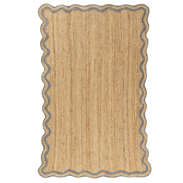 HomeRoots Jute Hand-Braided Area Rug - Natural Bohemian Charm, Durable Texture, Non-Slip Backing, 93x117 Inches 674580