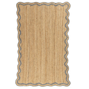 HomeRoots Jute Hand-Braided Area Rug - Natural Bohemian Charm, Durable Texture, Non-Slip Backing, 93x117 Inches 674580