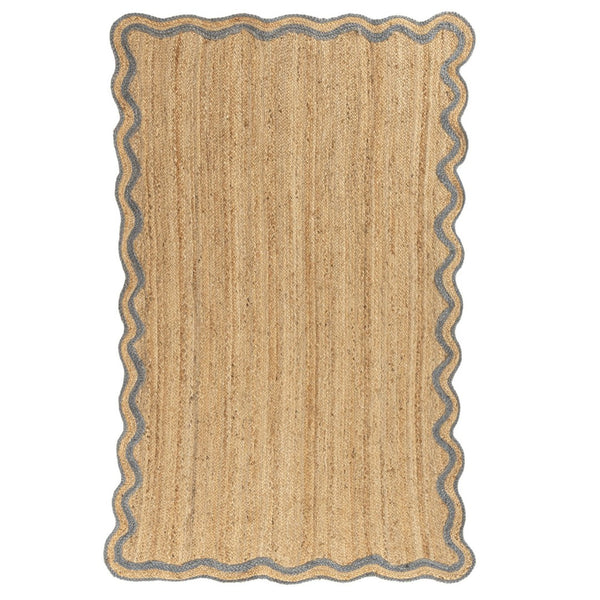 HomeRoots Jute Hand-Braided Area Rug - Natural Bohemian Charm, Durable Texture, Non-Slip Backing, 93x117 Inches 674580
